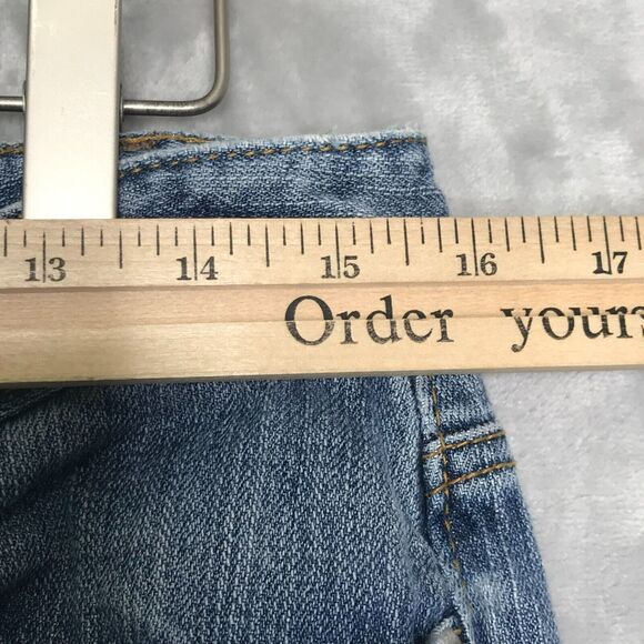 Ann Taylor LOFT Jeans Womens 8 Medium Blue Straight Leg Cotton Stretch Mid Rise - Picture 8 of 11